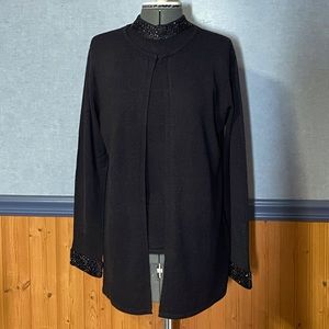 NWT- Twin set with beaded neck